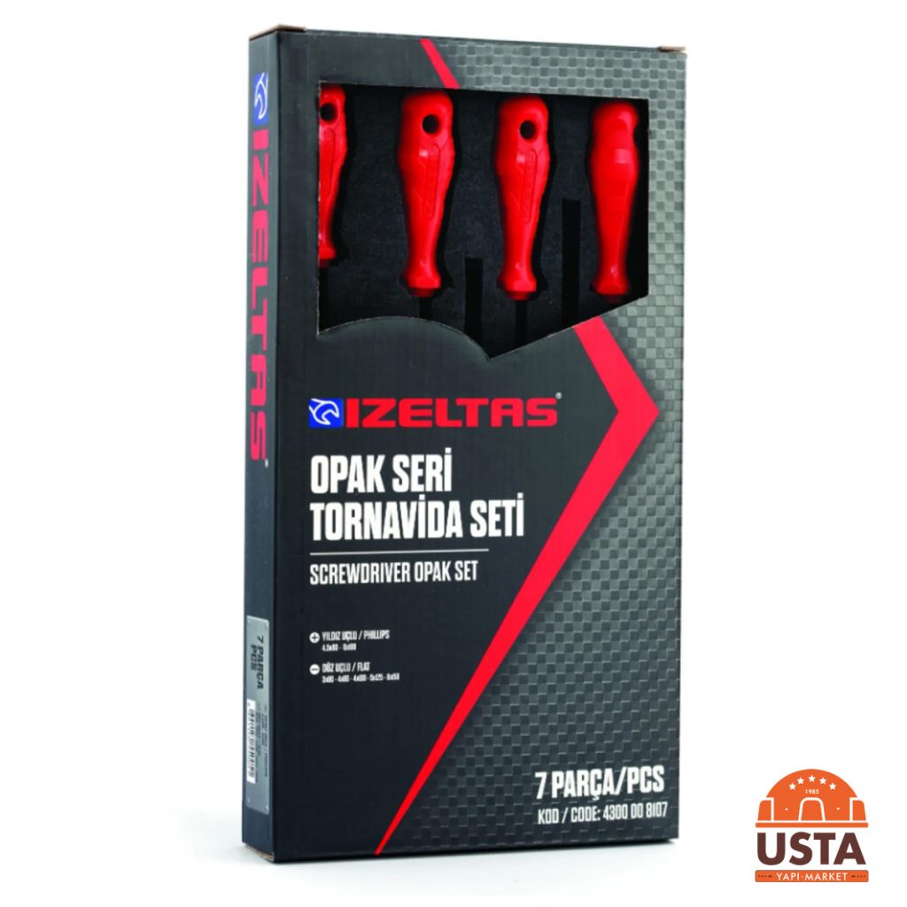 İzeltaş Opak Seri Tornavida Seti 7 Parça