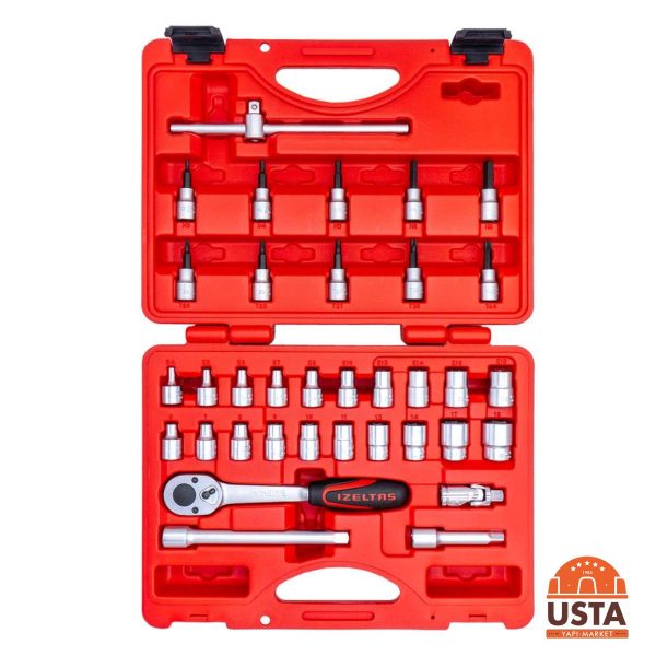 İzeltaş Lokma Alyan Takımı 35 Parça 3/8 inç Altı Köşe