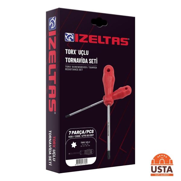 İzeltaş Torx Uçlu Tornavida Seti 7 Parça