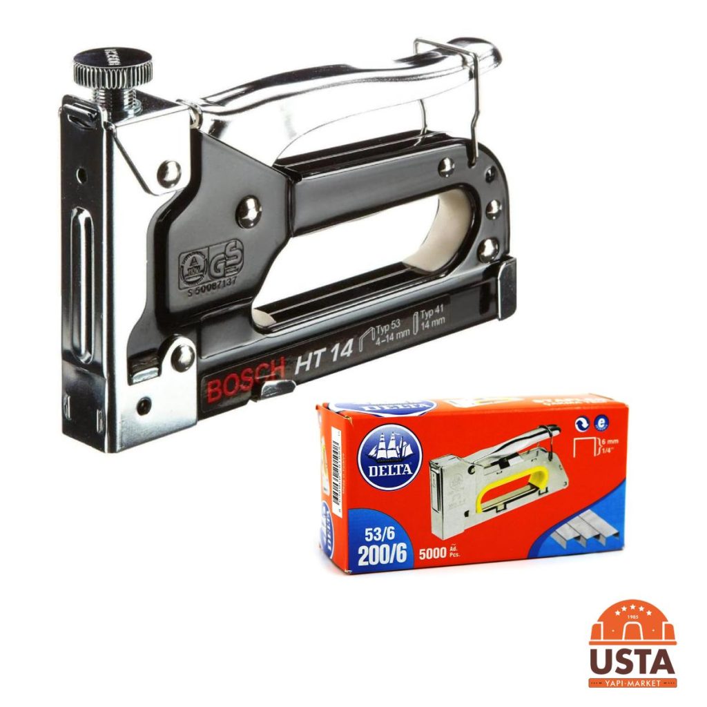 Bosch HT 14 El Zımbası + Delta 200/6 Zımba Teli