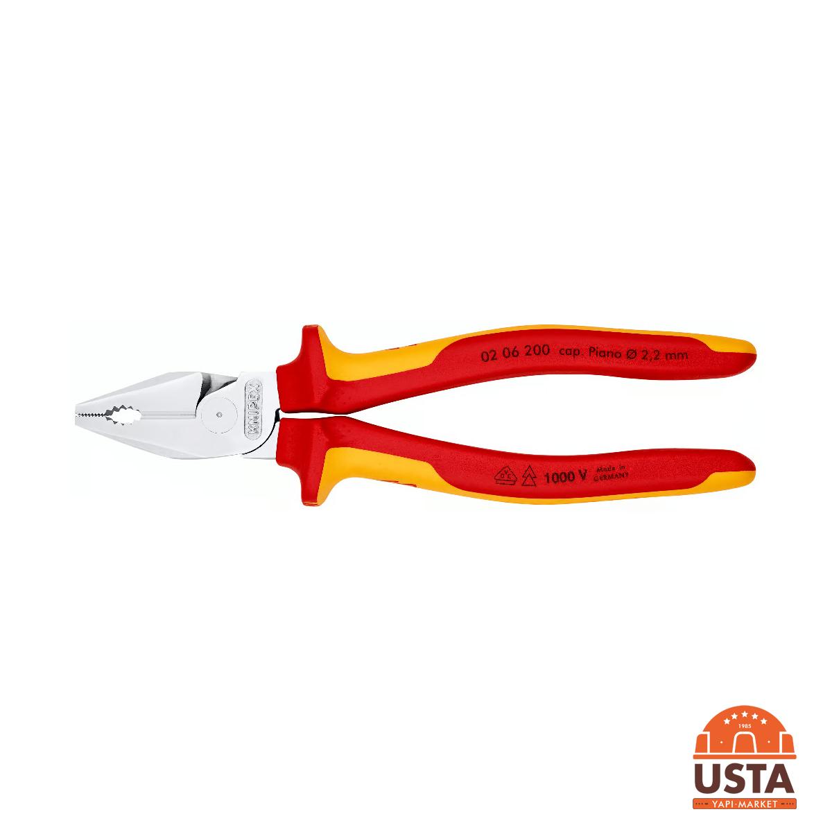Knipex Ağır Tip Kombine Pense 02 06 200 Knipex Ağır Tip Kombine Pense 02 06 200