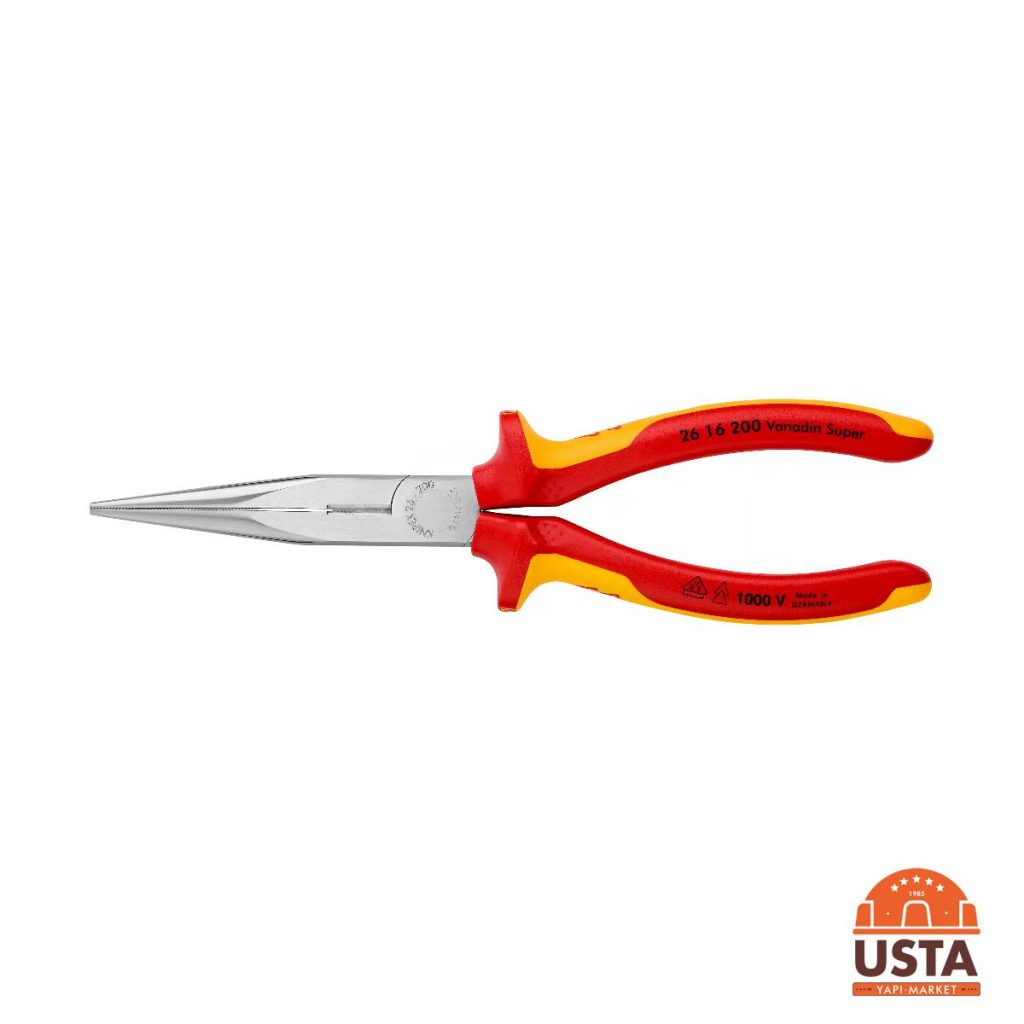 Knipex İzoleli Kargaburun 200 mm 26 16 200