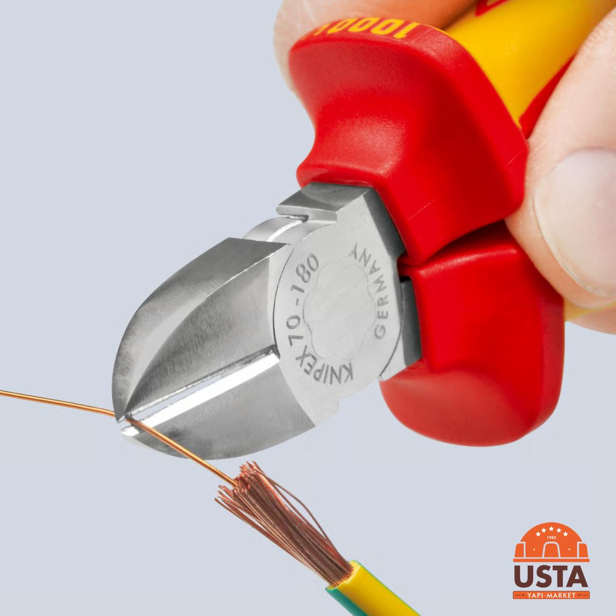 Knipex İzoleli Yan Keski 180 mm 70 06 180 Knipex İzoleli Yan Keski 180 mm 70 06 180 - Görsel 2